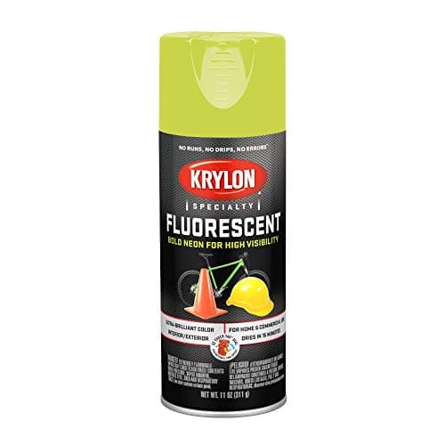Krylon K03104777 Lemon Yellow Fluorescent Paint - 11 oz. Aerosol