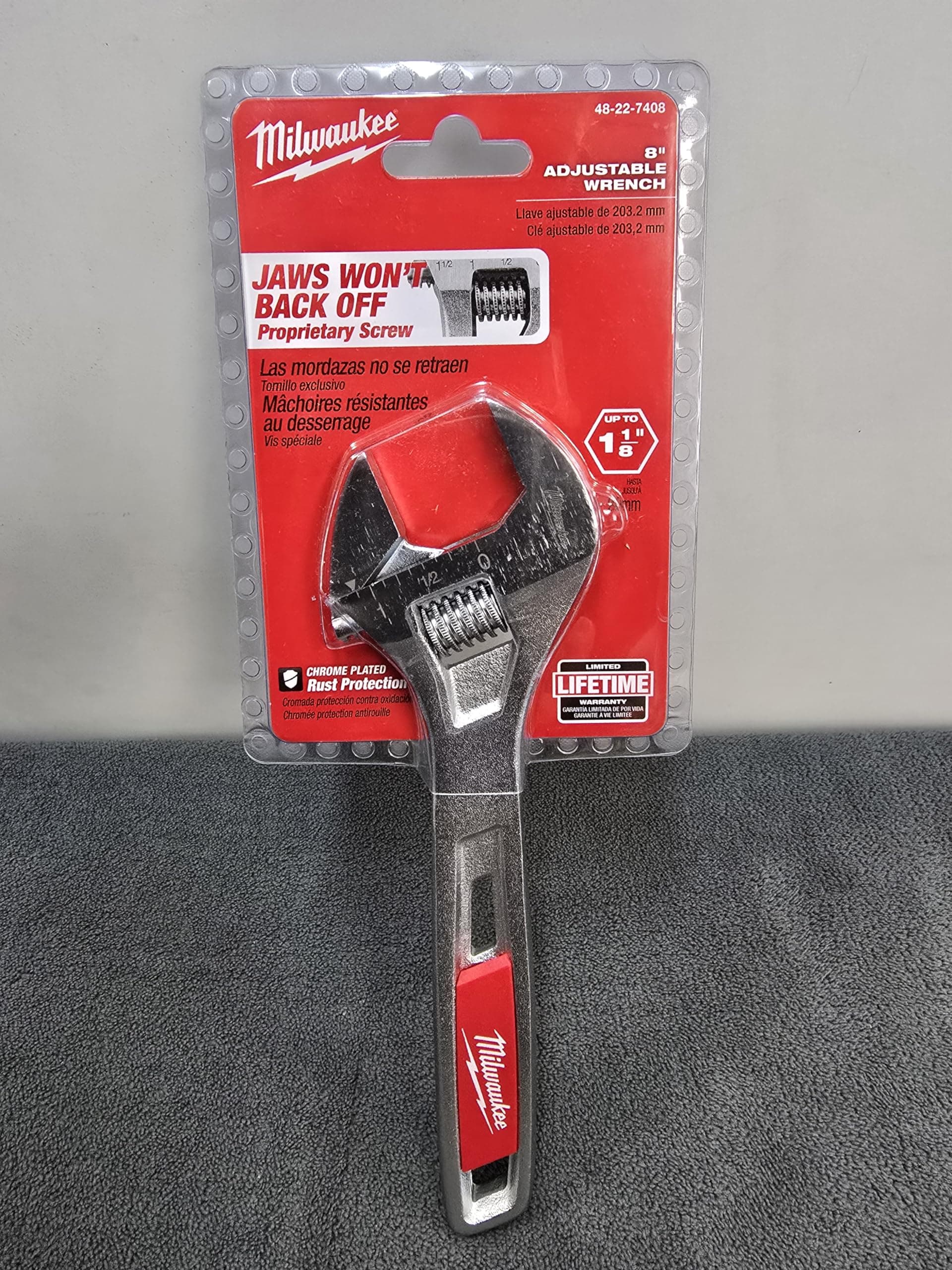 Milwaukee 48-22-7408 Sae Adjustable Wrench 1 Pc.