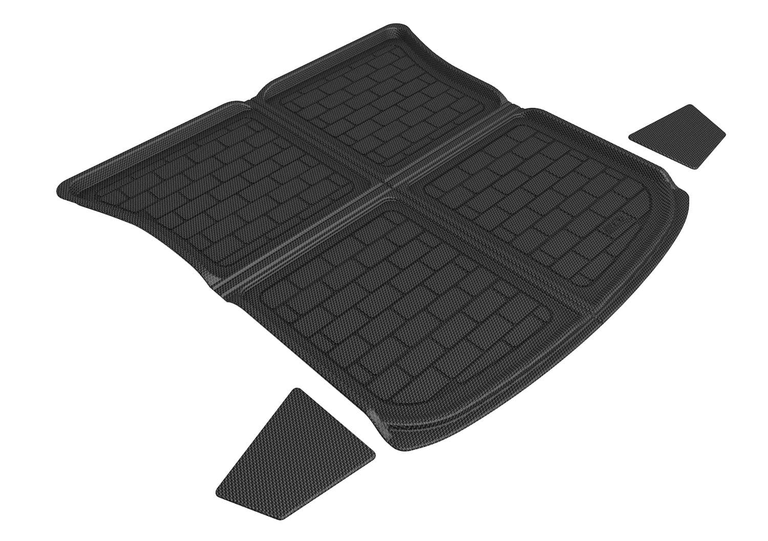 3D MAXpider Custom Fit Kagu Cargo Liner (Black) Compatible with Tesla Model Y 5-Seat 2020-2026 - Rear Upper Cross Fold Cargo Liner